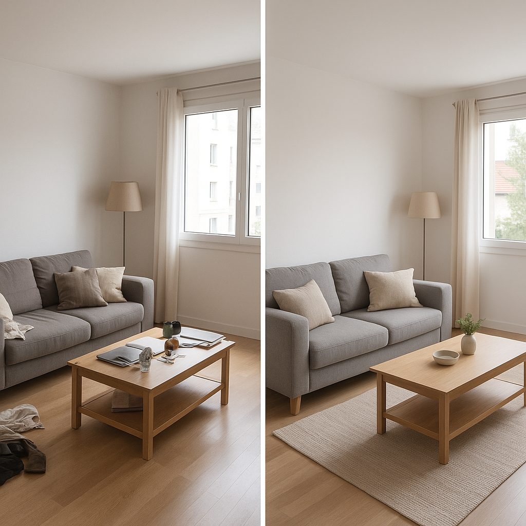 home staging sans gros budget : les 12 actions qui augmentent vraiment l’attrait d’un logement 2 salon valorisé grâce au home staging sans gros budget