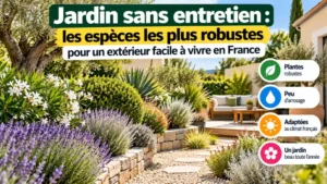 Jardin sans entretien : les espèces les plus robustes pour un extérieur facile à vivre en France